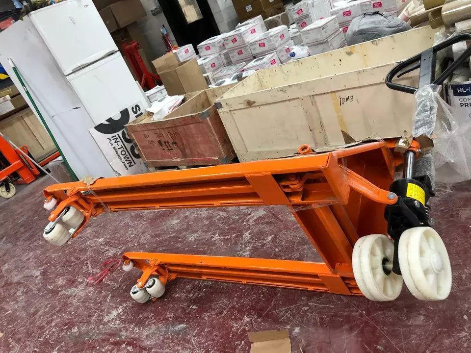LOCAL PICKUP ONLY  PALLET JACK DOUBLE WHEELER STRONG - HAND TRUCK 27" X 48" 5500 LB CAP