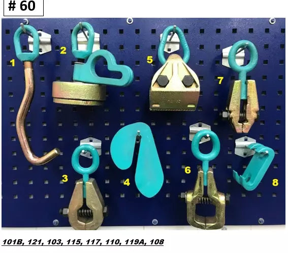 SET#60 AUTO BODY FRAME MACHINE HEAVY DUTY 8 PIECE TOOL AND CLAMP