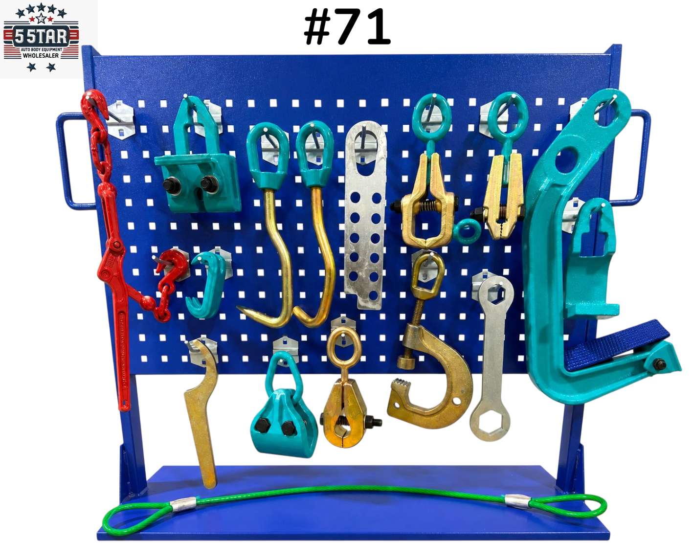 SET#71 - 18 PIECE HEAVY DUTY AUTO BODY FRAME MACHINE PULLING TOOLS & CLAMPS SET