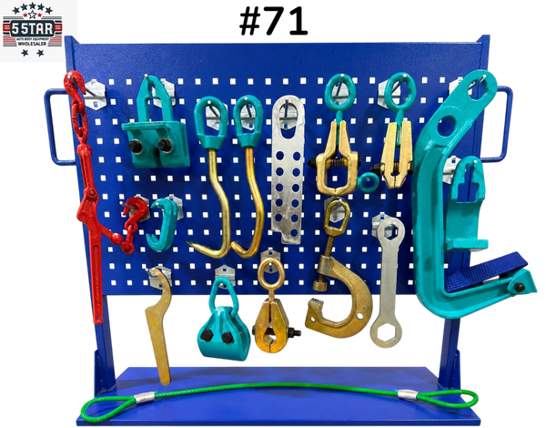 SET#71 - 18 PIECE HEAVY DUTY AUTO BODY FRAME MACHINE PULLING TOOLS & CLAMPS SET
