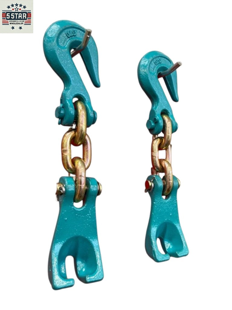 Grab Hook With Curved Claw Hooks Bumper Pull Auto Body Frame Machine Chains