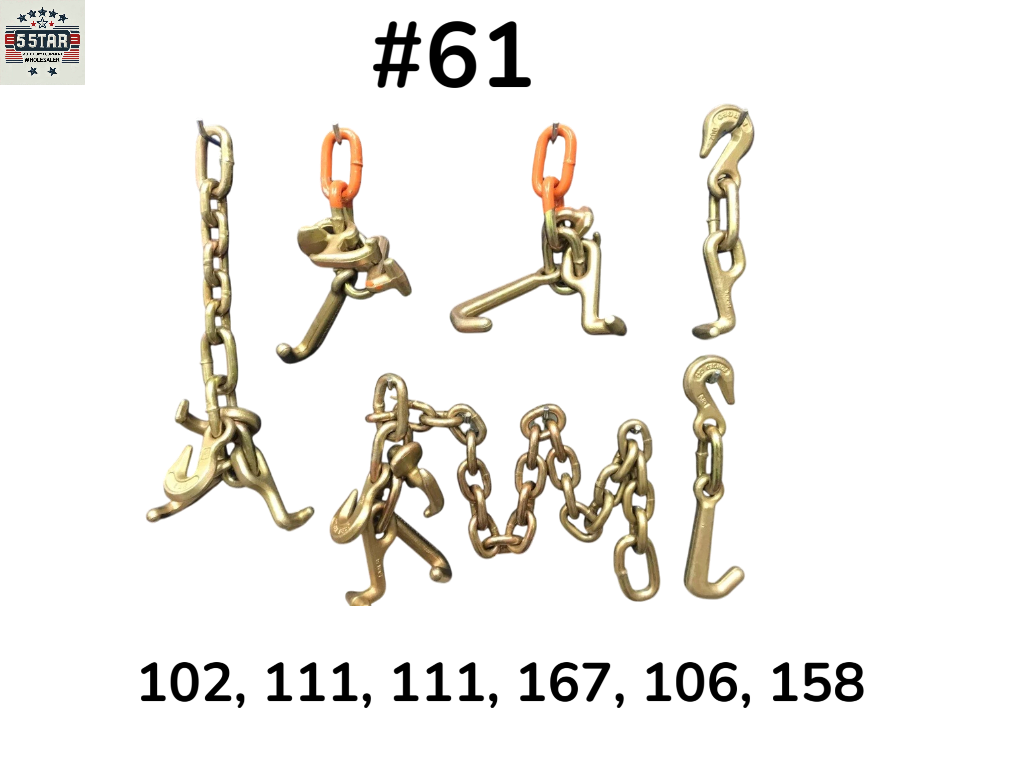 SET#61 RTJ Cluster Hook Wrecker Tow Truck Chain Car Hauler Trailer Towing Hooks