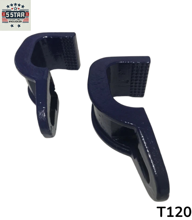 (2) 3 Ton Sill Hook Straight Cut Tooth 2-1/2" Pull Round Mo-Clamp style