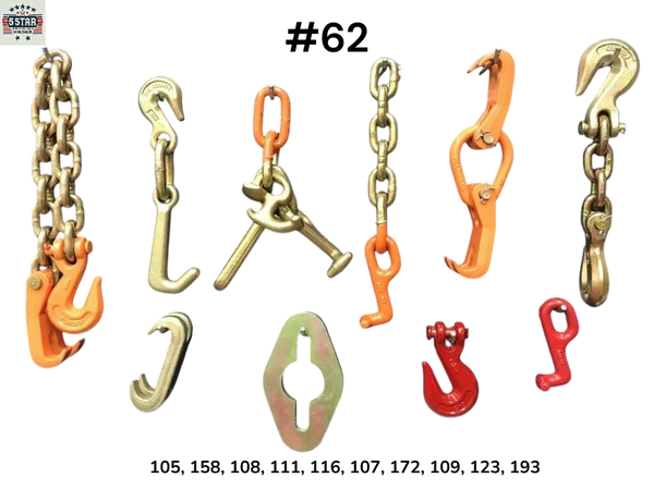 SET#62 - 10 pieces Mo Clamp Style Auto Body Frame Machine Towing TRUCK WRECKER