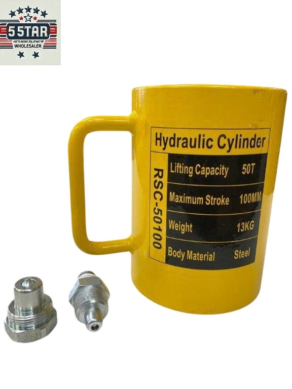 Hydraulic Cylinder Ram Single Acting 50 TON 100mm Stroke near 4"
