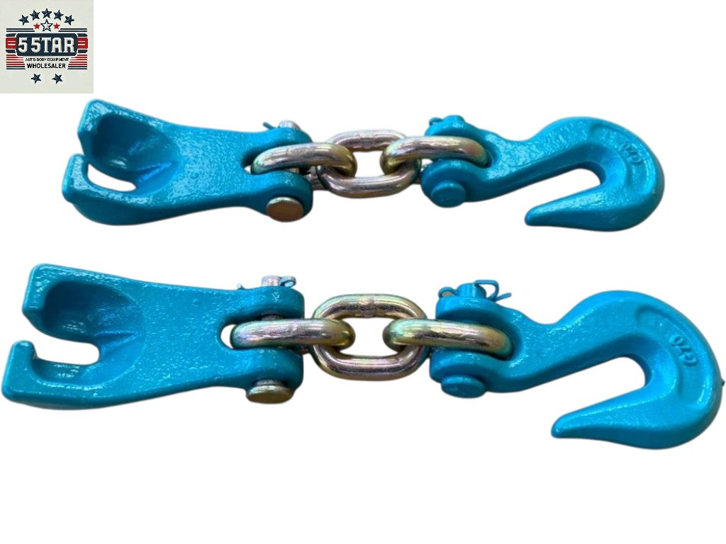 Grab Hook With Curved Claw Hooks Bumper Pull Auto Body Frame Machine Chains