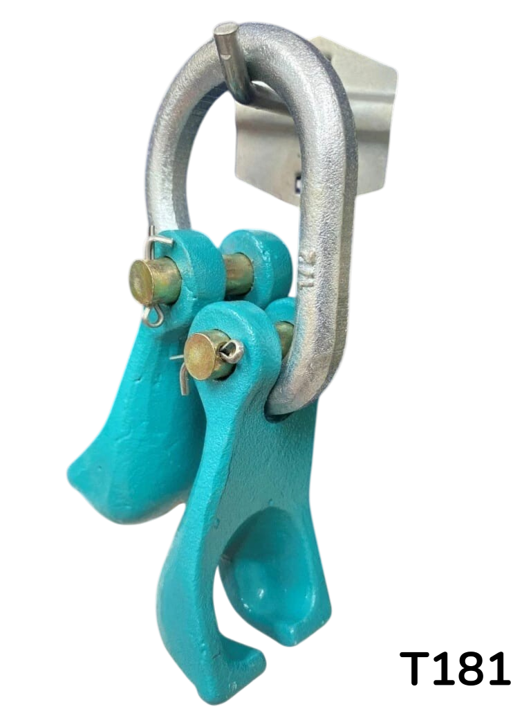 Set# 93 6 pc Auto Body Frame Machine Pulling Puller Chain & Clamps Set w/ Hooks