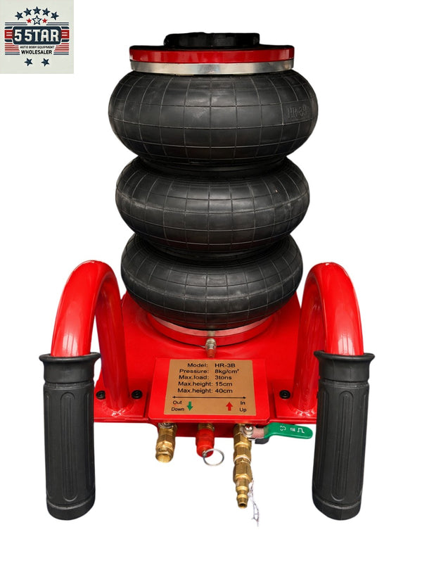 TRIPLE BAG AIR GO JACK 3 TON AUTO BODY FRAME MACHINE RACK PINCH WELD