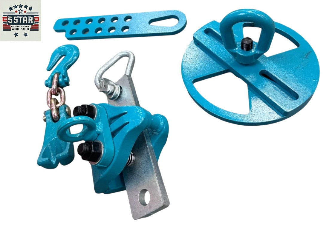 NEW 4 PIECE AUTO BODY FRAME MACHINE TOOLS AND CLAMP