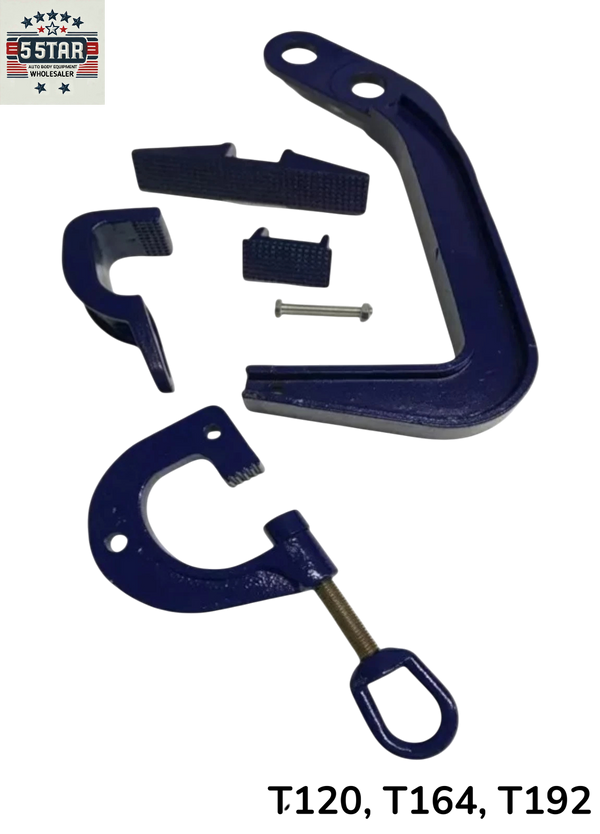 AUTO BODY FRAME MACHINE JUMBO DEEP HOOK SET & G-CLAMP COMBO DEAL