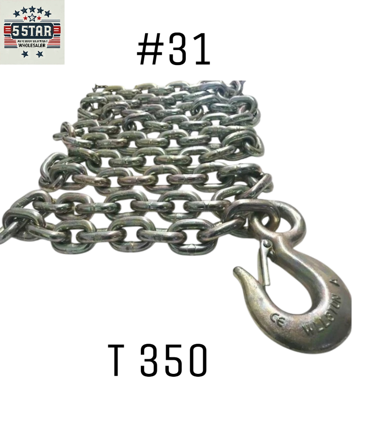 SET#31 AUTOBODY FRAME MACHINE CHAIN 11 SLIP HOOK HEAVY DUTY TOW TRUCK WRECKER
