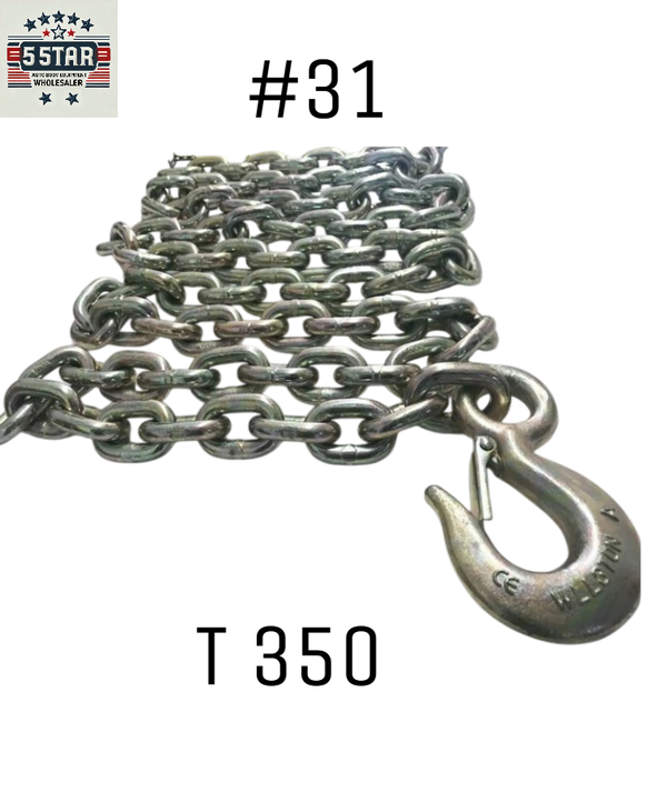SET#31 AUTOBODY FRAME MACHINE CHAIN 11 SLIP HOOK HEAVY DUTY TOW TRUCK WRECKER